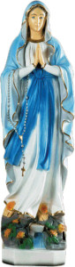 Figura Matki Bożej Lourdes, materiał żywiczny, wysokość 66 cm