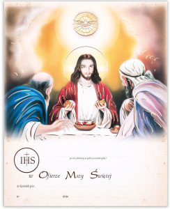 Obrazki komunijne Jezu Chrystus i Duch Święty