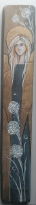 Ikona Anioł ręcznie pisana, 7 x 45 cm