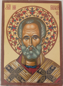 Ikona bizantyjska - św. Mikołaj, 9 x 12,5 cm
