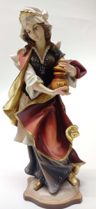 Figura Św. Magdalena, rzeźba drewniana kolor, wysokość 25 cm