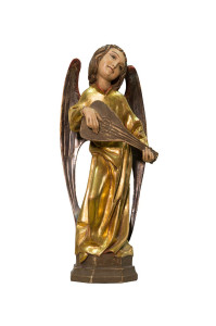 Anioł gotycki, rzeźba antyczna złocona, wysokość 50 cm