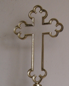 Zwieńczenie kościelne, głowica do sztandaru - krzyż