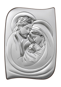 Obrazek srebrny z wizerunkiem Św. Rodziny