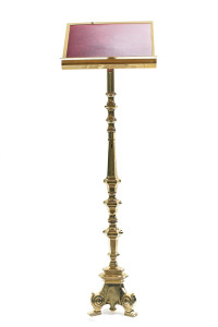 Stojak pod ewangeliarz w stylu barokowym, pozłacany, wysokość 120 cm