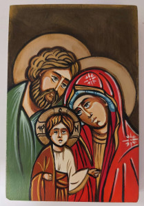 Ikona ręcznie pisana Święta Rodzina 10 x 15 cm