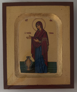 Ikona bizantyjska -  Matka Boża Gerontissa 12,5 x 10,5 cm  