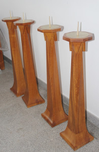 Drewniane świeczniki