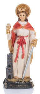 Figurka św. Barbara, wysokość 20 cm