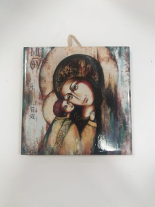 Obrazek ceramiczny Pan Jezus i Matka Boża Spojrzenie Miłości 10x10 cm lub 15x15 cm 