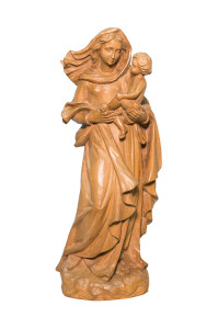 Madonna, rzeźba drewniana bejcowana