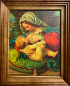 Obraz w ramie - Matka Boska z Dzieciątkiem