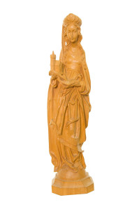 Święta Jadwiga, drewniana rzeźba gotycka, wysokość 54 cm