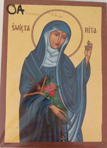 Ikona bizantyjska - św. Rita, 9 x 12,5 cm
