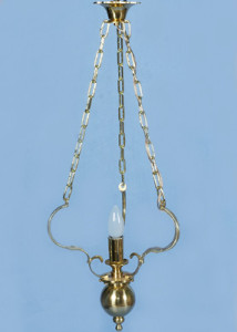 Lampa wieczna mosiężna elektryczna, szerokość 27 cm