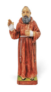 Figurka święty Ojciec Pio (nietłukąca), wysokość 12 cm