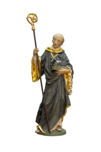 Święty Leonard, rzeźba drewniana, wysokość 64 cm