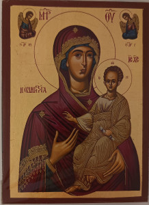 Ikona bizantyjska - Matka Boża z Kiko, 9 x 12,5 cm