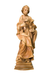 Święty Józef, drewniana rzeźba bejcowana, wysokość 43 cm