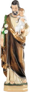 Figura św. Józefa Opiekuna, materiał żywiczny, wysokość 82 cm