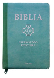 Biblia Pierwszego Kościoła, miętowa,  z paginatorami i suwakiem    