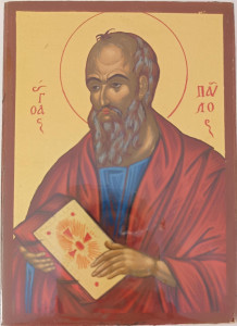 Ikona bizantyjska - św. Paweł Apotoł, 9 x 12,5 cm