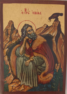 Ikona bizantyjska - Prorok Eliasz, 9 x 12,5 cm
