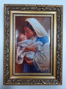Obraz Matka Boska z Dzieciątkiem 20,5x15 cm