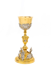 Kopia Kielich 1844 r Rzym postaci Wiara Nadzieja Miłość