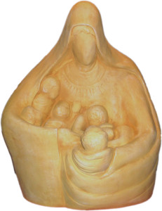 Figura Matki Bożej Opiekunki dzieci nienarodzonych, materiał żywiczny, wysokość 102 cm