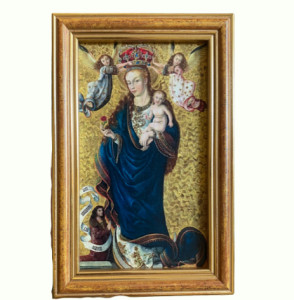 Obraz w ramie - Matka Boska Pięknej Miłości (Bydgoska) 17,2 x 11,2cm