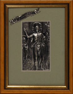 Płaskorzeźba Zmartwychwstania w ramce, rozmiar 12 cm x 15 cm