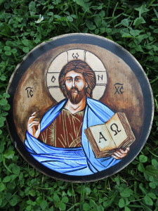 Ikona Chrystus Pantokrator ręcznie pisana