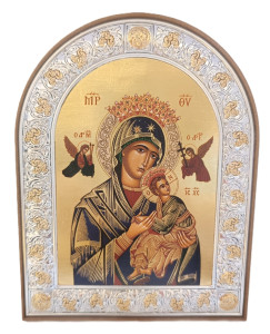 Ikona - Matka Boska Nieustającej  Pomocy, 15,5 x 12 cm, do postawienia 