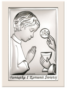 Obrazek na pamiątkę I Komunii Świętej dla chłopca GRAWER GRATIS ! 
