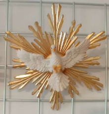 Płaskorzeźba z drewna - Duch Święty, 14 cm