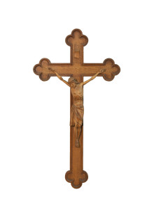 Krzyż z pasyjką, rzeźba drewniana, wysokość 105 cm