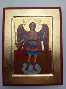 Ikona bizantyjska - Archanioł Michał, 23,5 x 18 cm
