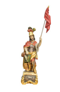 Święty Florian, rzeźba drewniana, wysokość 53 cm