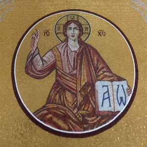Mozaika Chrystus Pantokrator wymiary 60cm x 60cm