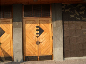 Drzwi kościelne zewnętrzne na stalowej ramie, grubość 8 cm