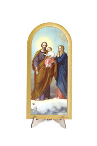 Święta Rodzina - Obraz półokrągły, 9,5 x 20 cm