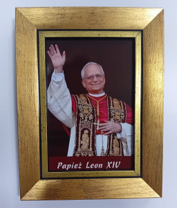 Obraz Papież leon XIV, 20,5x15 cm  
