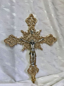 Krzyż procesyjny ażruowy (wysokość - 39 cm)