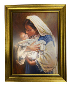 Obraz Matka Boska z Dzieciątkiem w ramie 38.5 x 48.5cm
