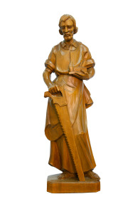 Święty Józef, rzeźba drewniana, wysokość 70 cm