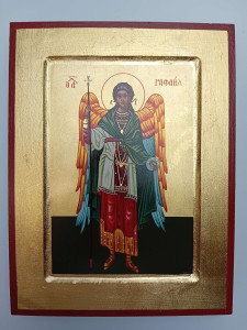 Ikona bizantyjska - św. Rafał, 23,5 x 18 cm