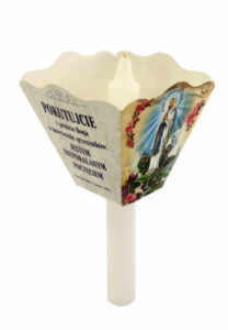 Lampiony na świece z wizerunkiem Matka Boża z Lourdes