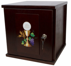 Tabernakulum do ciemnicy ze sklejki, bejcowane 