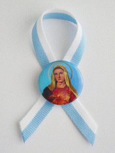 Mini Kotylion Maryjny – Niepokalane Serce Maryi